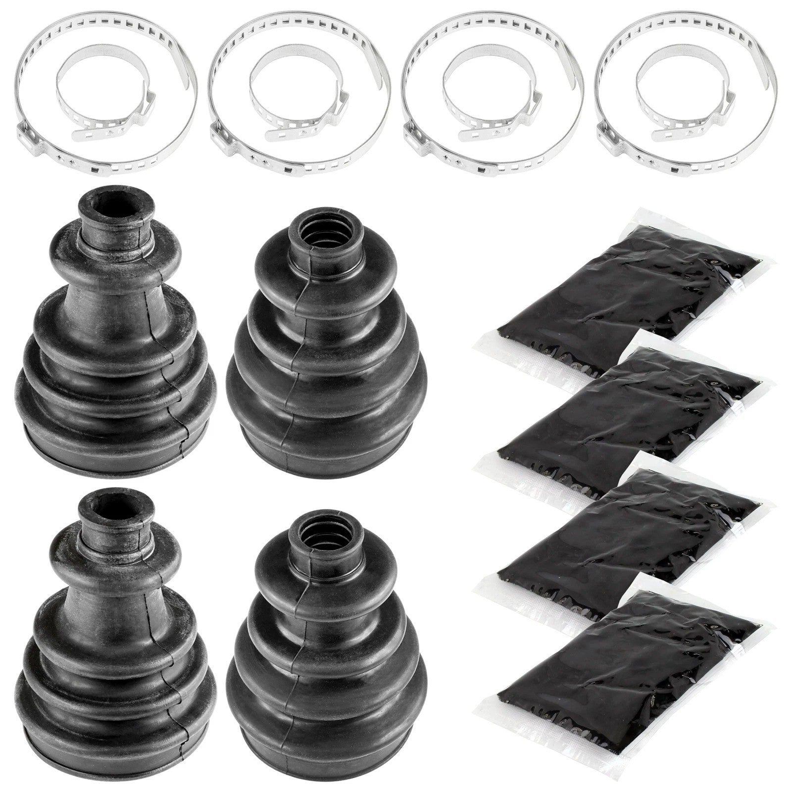 2 Front Axle Inner and Outer CV Boot Kit fits Polaris Ranger XP 700 4x4 2006