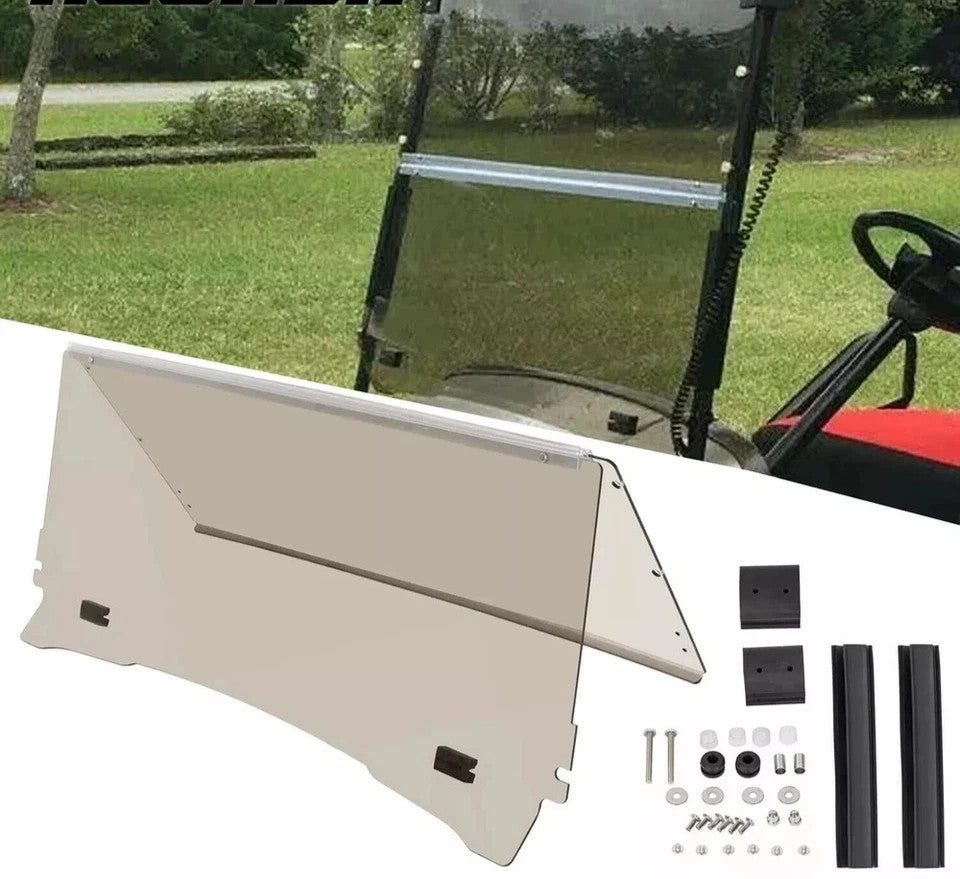 For EZGO TXT & Medalist 1994-2014 Folding Golf Cart Tinted Windshield Windscreen