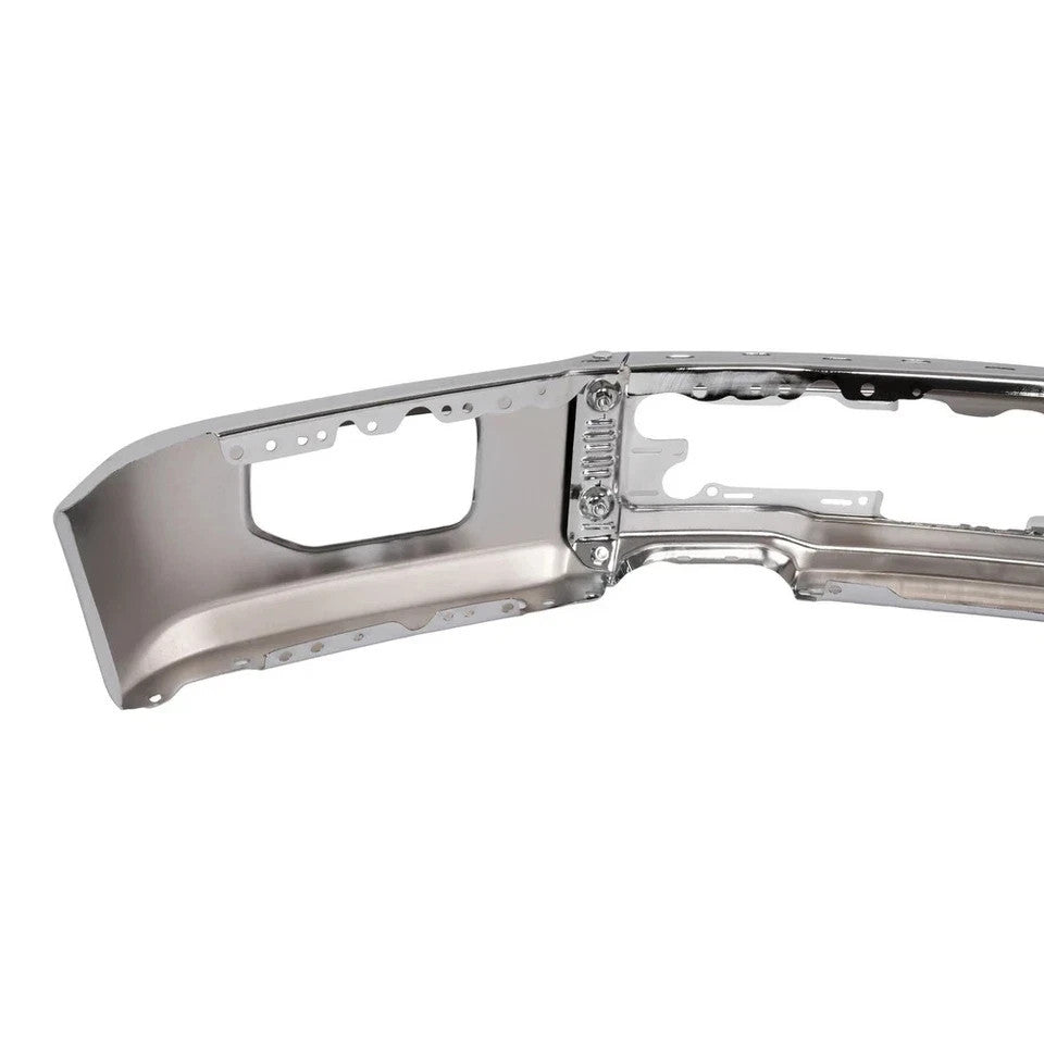 Front Bumper Face Bar w/ Fog Light Hole For 2015-2017 Ford F-150 F150 Chrome