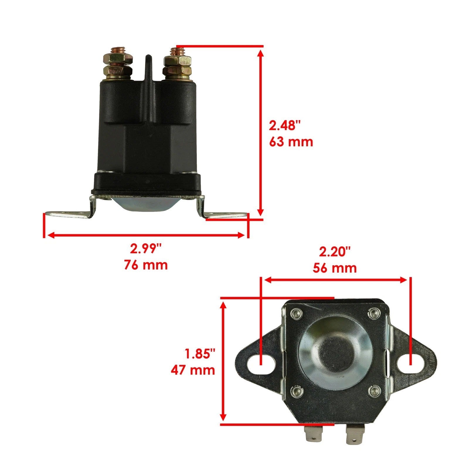 Starter Solenoid Relay For Kubota Z121SKH Z122EBR Z122RKW Z125EBR Z125SKH ZG123S