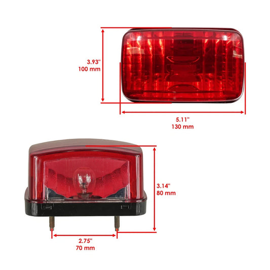 Caltric Taillight Assembly & Bulb For Yamaha Grizzly 660 YFM660F 2002-2008