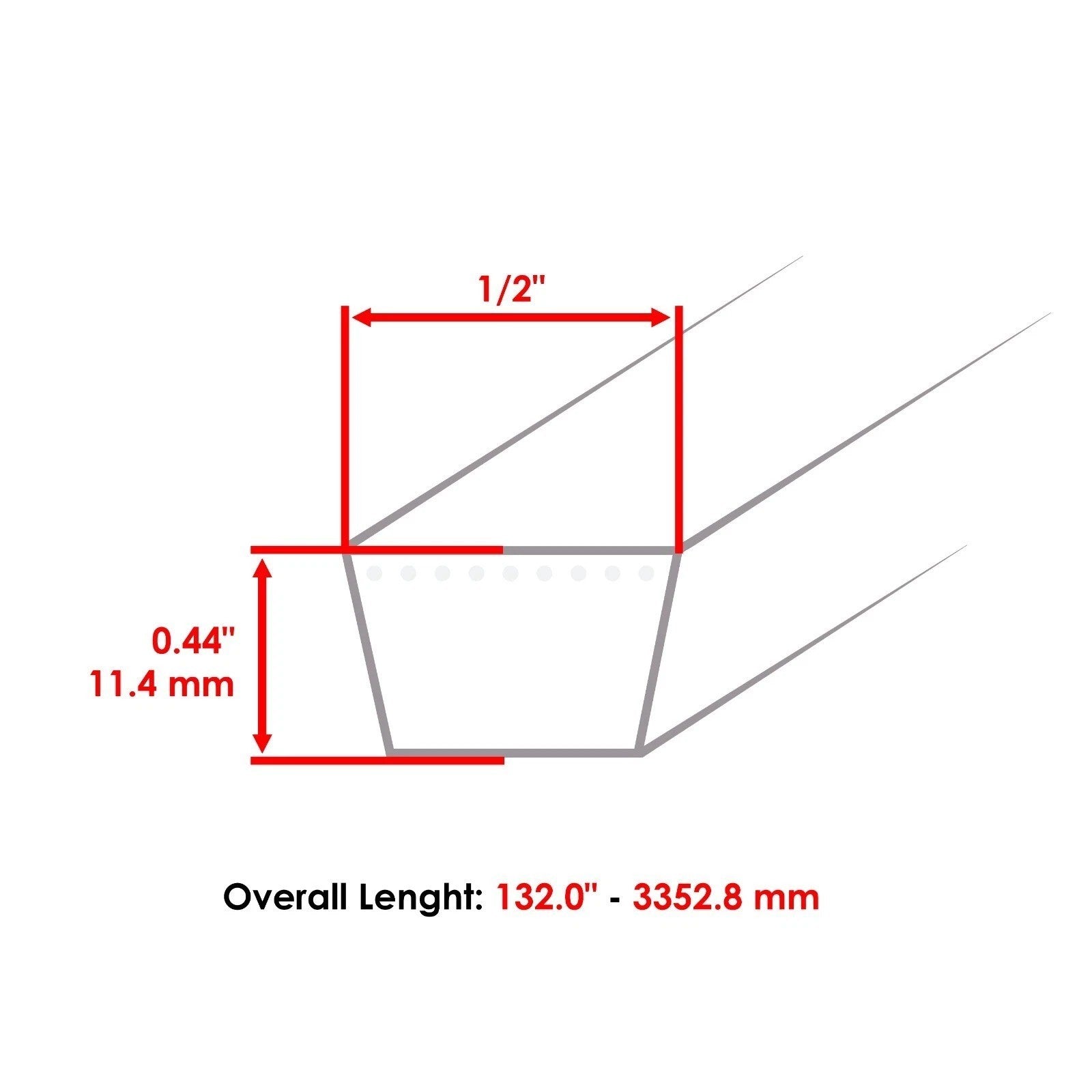 48" Deck Belt For Simplicity Courier / Regent / Regent EX / MF2000 1736516YP