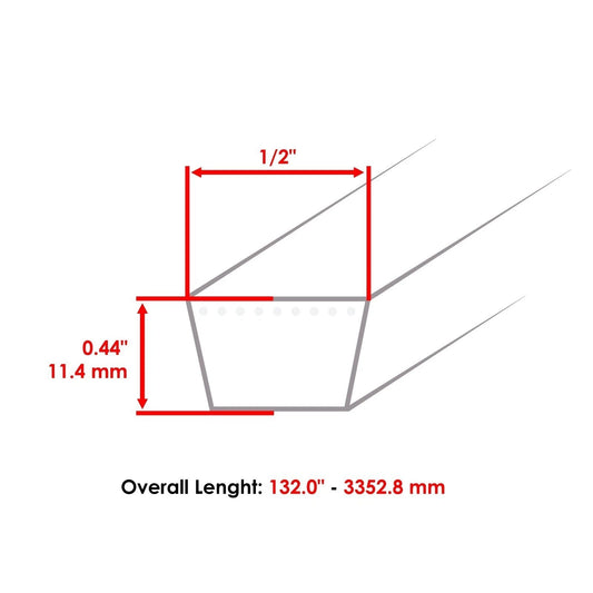 48" Deck Belt For Simplicity Courier / Regent / Regent EX / MF2000 1736516YP