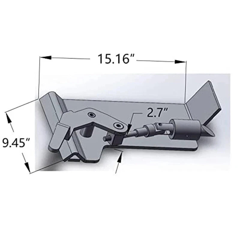 1/2" Skid Steer Mount Plate Quick Tach Attachment & Conversion Adapter Latch Box