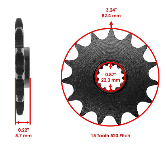 Red O-Ring Drive Chain & Sprockets Kit for Suzuki DR350Se / DR-Z400Sm