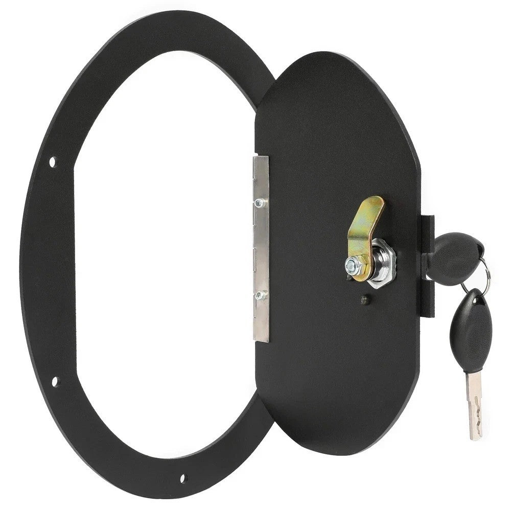 HECASA Black Powder Coated Locking Fuel Door Fit HMMWV Any Model & Hummer H1