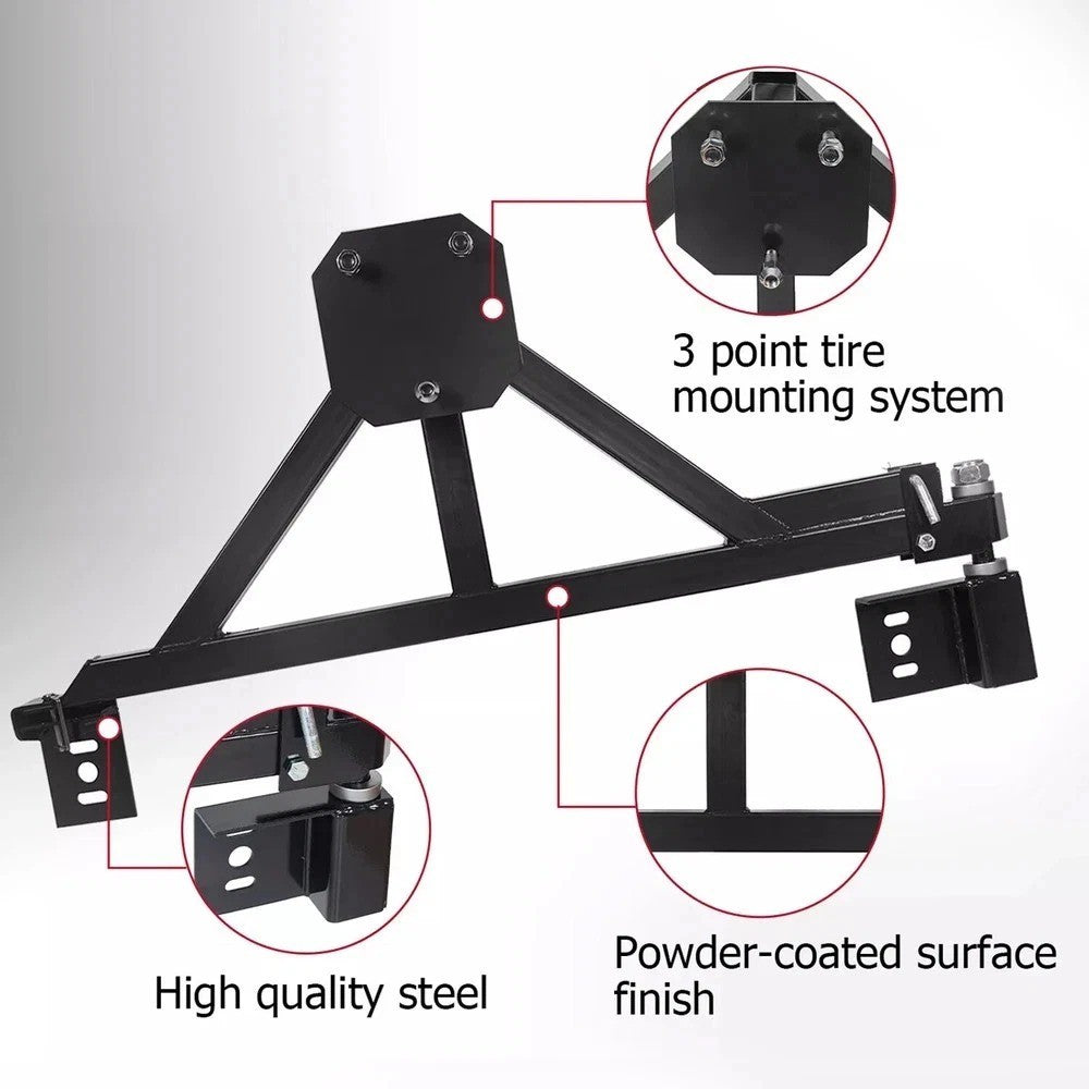 HECASA Heavy Duty Spare Tire Carrier Mount w/Drop Down Option For All Hummer H2