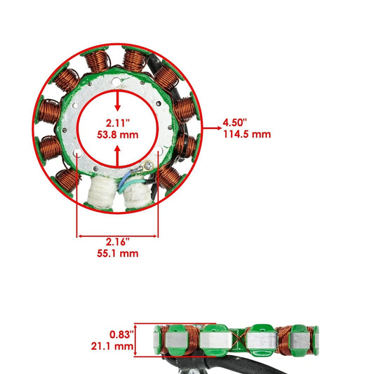 Caltric Stator & Gasket For Honda Sportrax 400 TRX400X 2009-2014