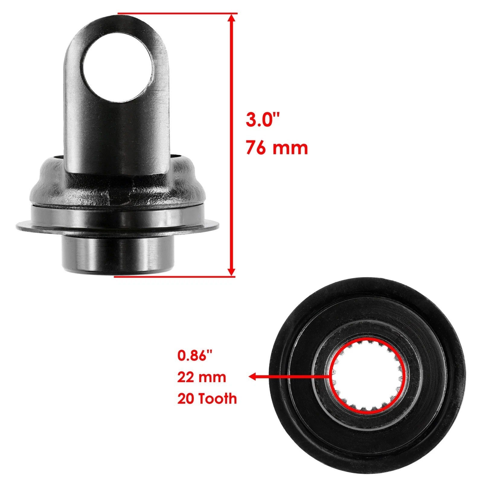 Front Drive Shaft Yoke U-Joint Fits Arctic Cat 700 2008-17 0819-063 0819-061