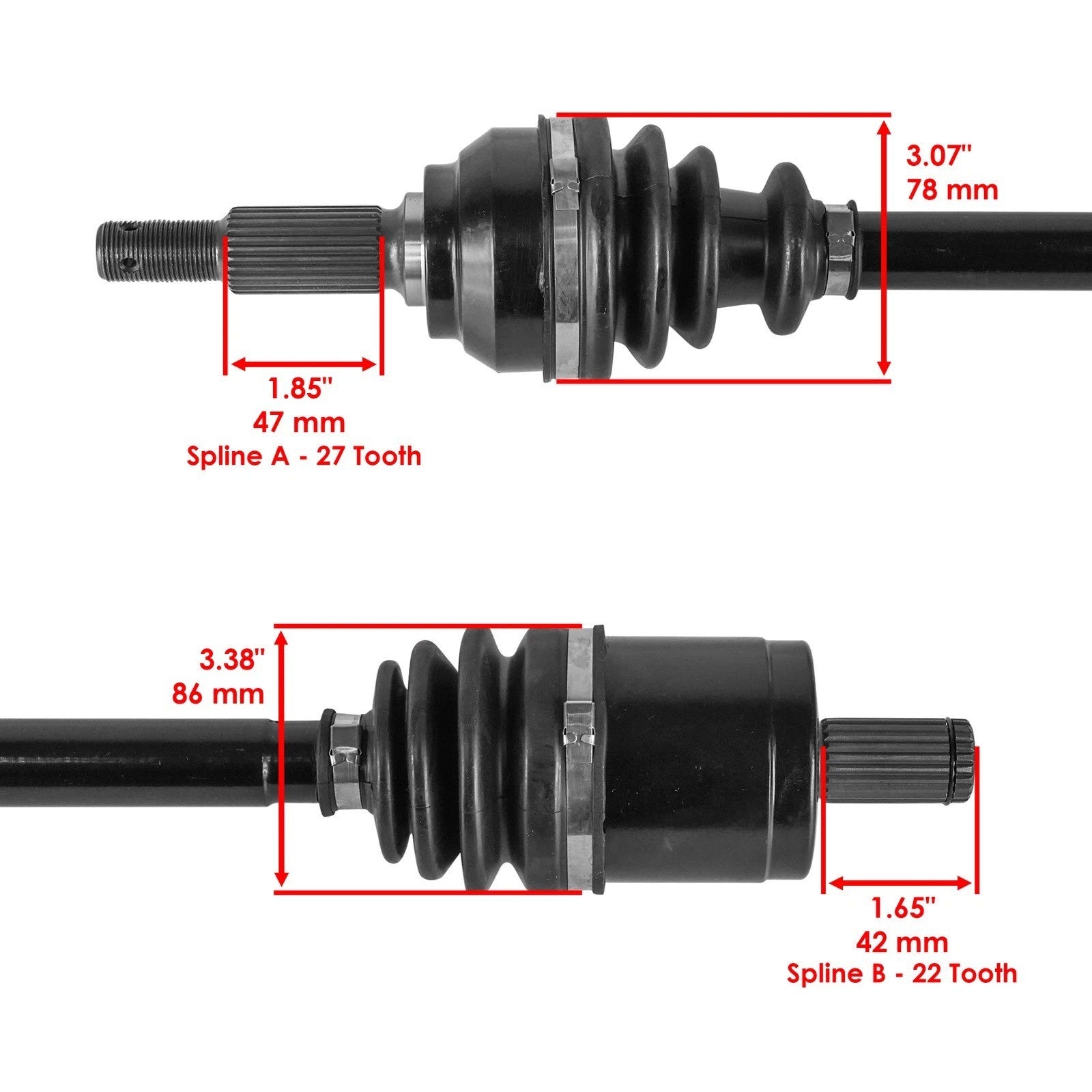 Caltric Front Left  CV Axle For John Deere XUV Gator 620i (Gas) ( - 080000)