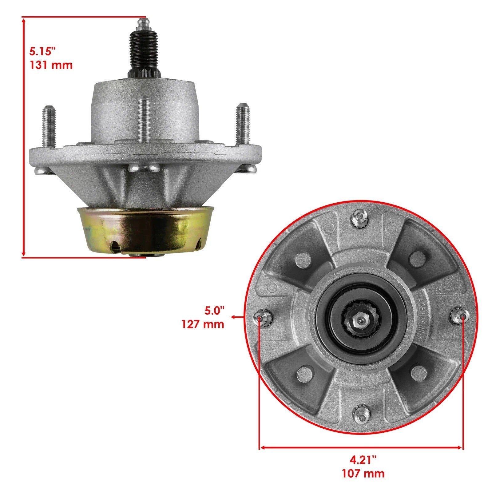 Blade Spindle Assy w/Pulley for John Deere X465 X475 X485 X495 X500 X575 54"62"