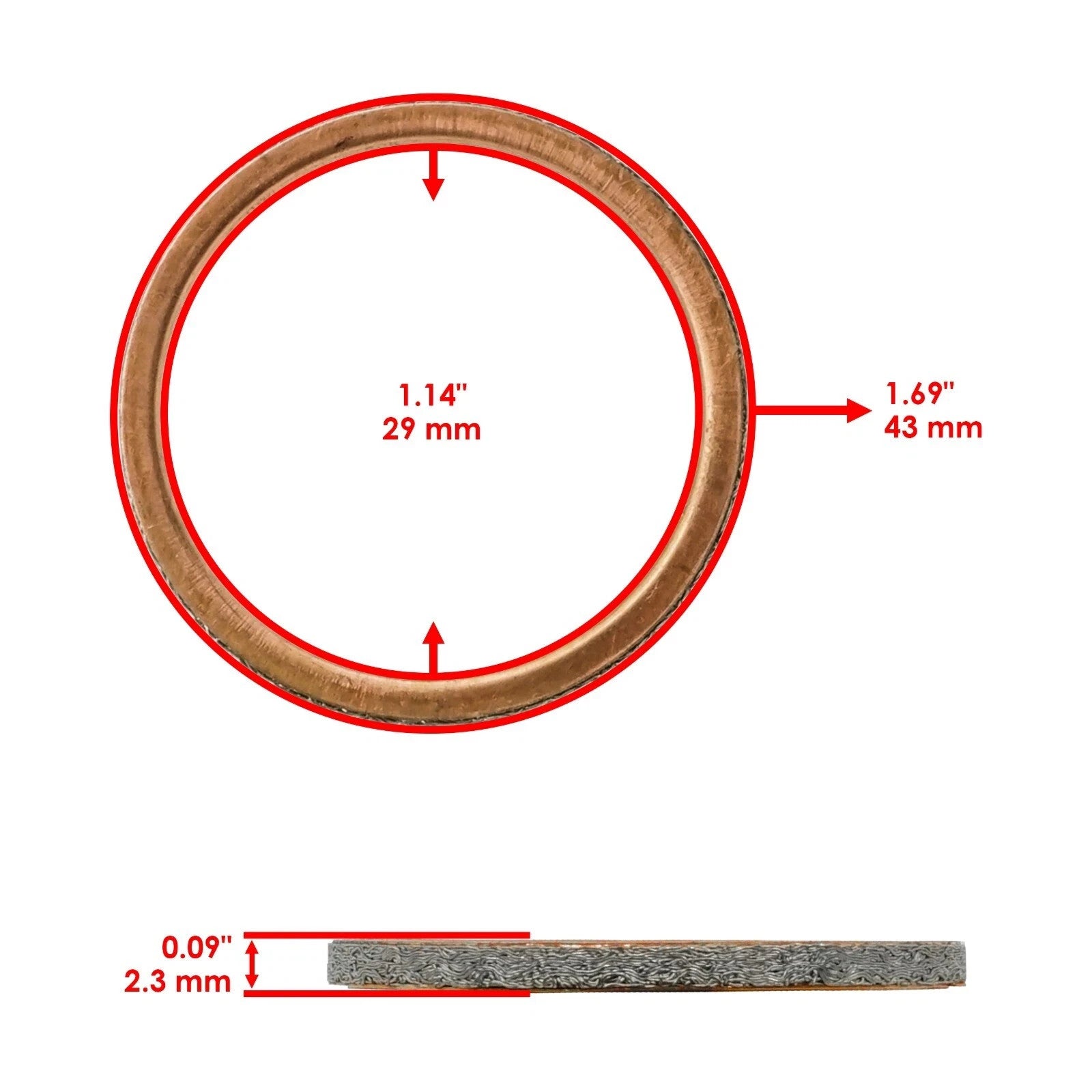 Exhaust Pipe Gaskets for Suzuki GSXR750W GSX-R750W 1993 1994 1995