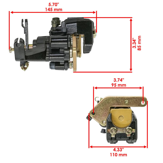 Rear Caliper w/ Pads and Brake Disc for Yamaha Raptor 660R YFM660R 2002-2005