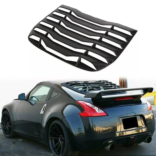 HECASA Rear Window Louver Sun Shade Vent ABS For 09-20 Nissan 370Z Fairlady Z34