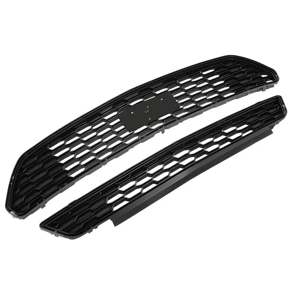 HECASA Front Bumper Grille Grill Upper&Lower For Ford Mustang 2015 2016 2017 GT