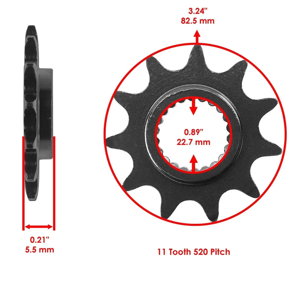 O-Ring Drive Chain & Sprockets Kit for Polaris Trail Boss 325 2001 2002
