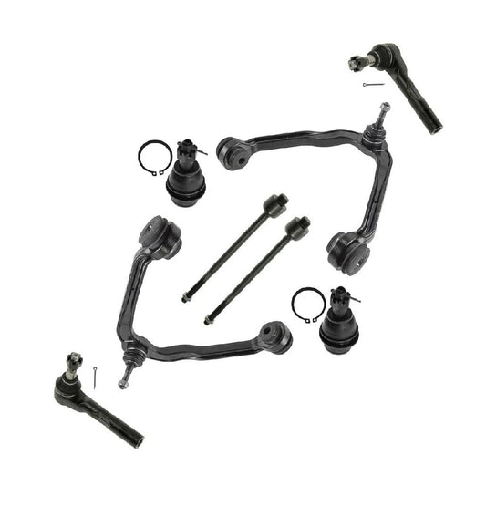 8 Piece Front Control Arms Ball joints Inner & Outer Tie Rods Kit for GM Van New