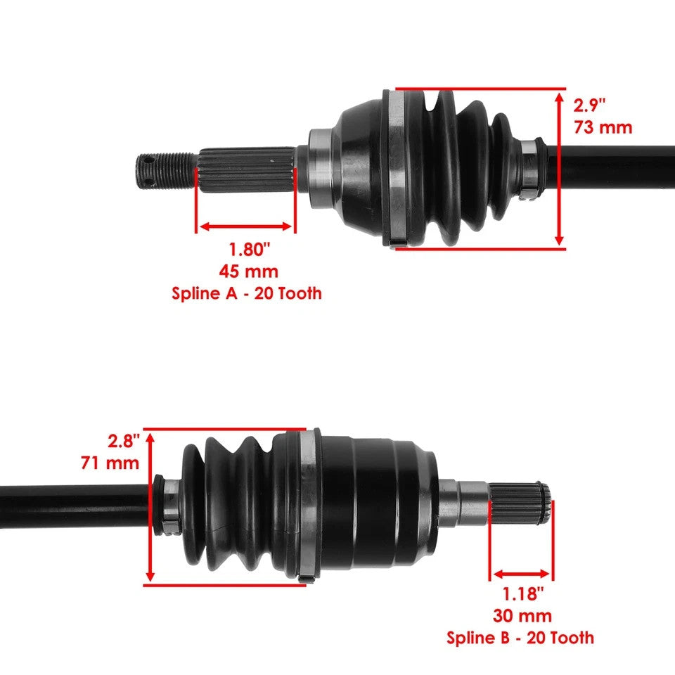 Front & Rear Axle For Suzuki Kingquad 500 LT-A500X 4X4 Axi 2011-18 Left & Right