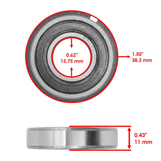 Wheel Bearing For John Deere Z345R Z355E Z355R Z365R Z370R Z375R Z425 Z435 Z445