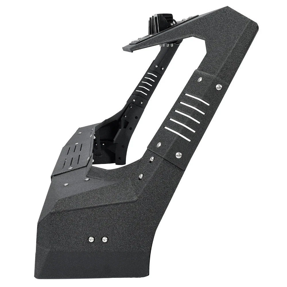 HECASA For Jeep Wrangler JK 07-18 Windshield Frame Visor Cowl Armor w/ Light