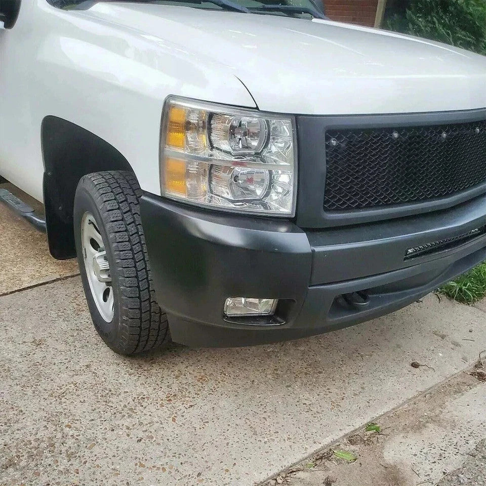 Bumper End Caps Set For 2007-2013 Chevy Silverado 1500 Fog Light Holes Front