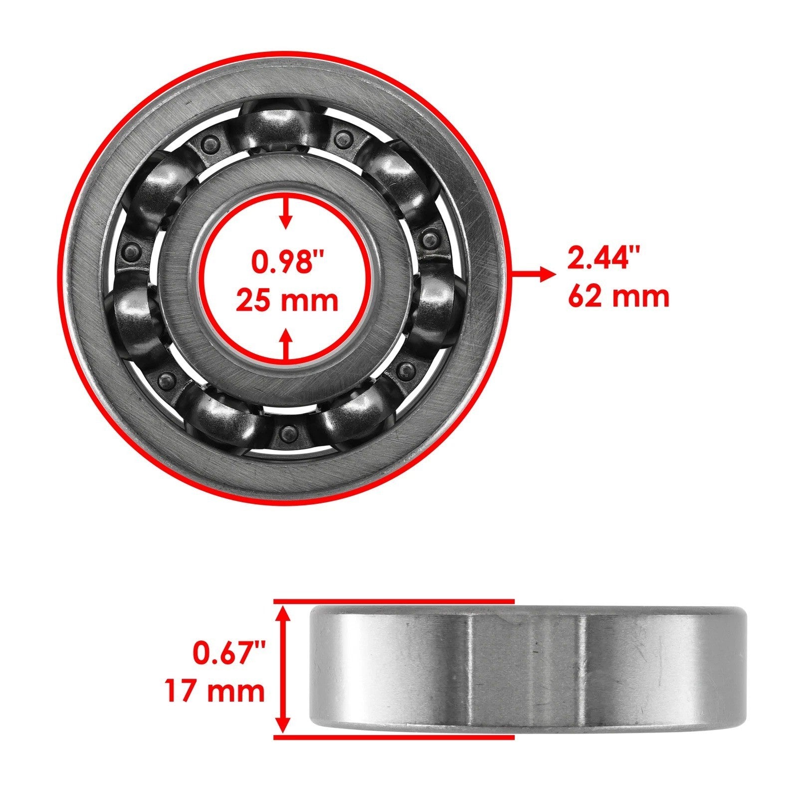 Rear Differential Bearing Seal Kit for Yamaha Rhino 700 YXR700F 4X4 FI 2008-2013