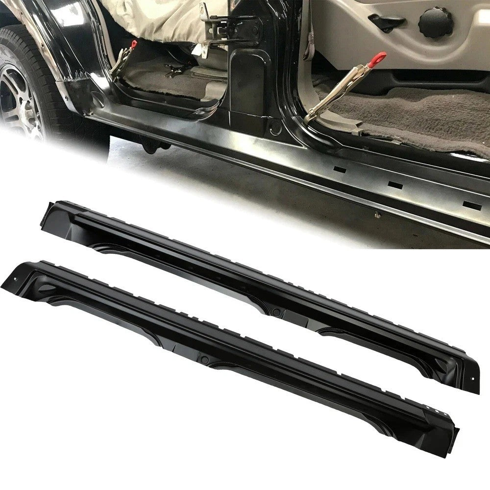 2PCS Steel Black Rust Repair Outer Rocker Panels For Ford Expedition 2003-2017