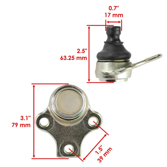 4 Upper Lower Ball Joints for Can-Am Outlander 800 800R EFI STD XT 4X4 2006-2012