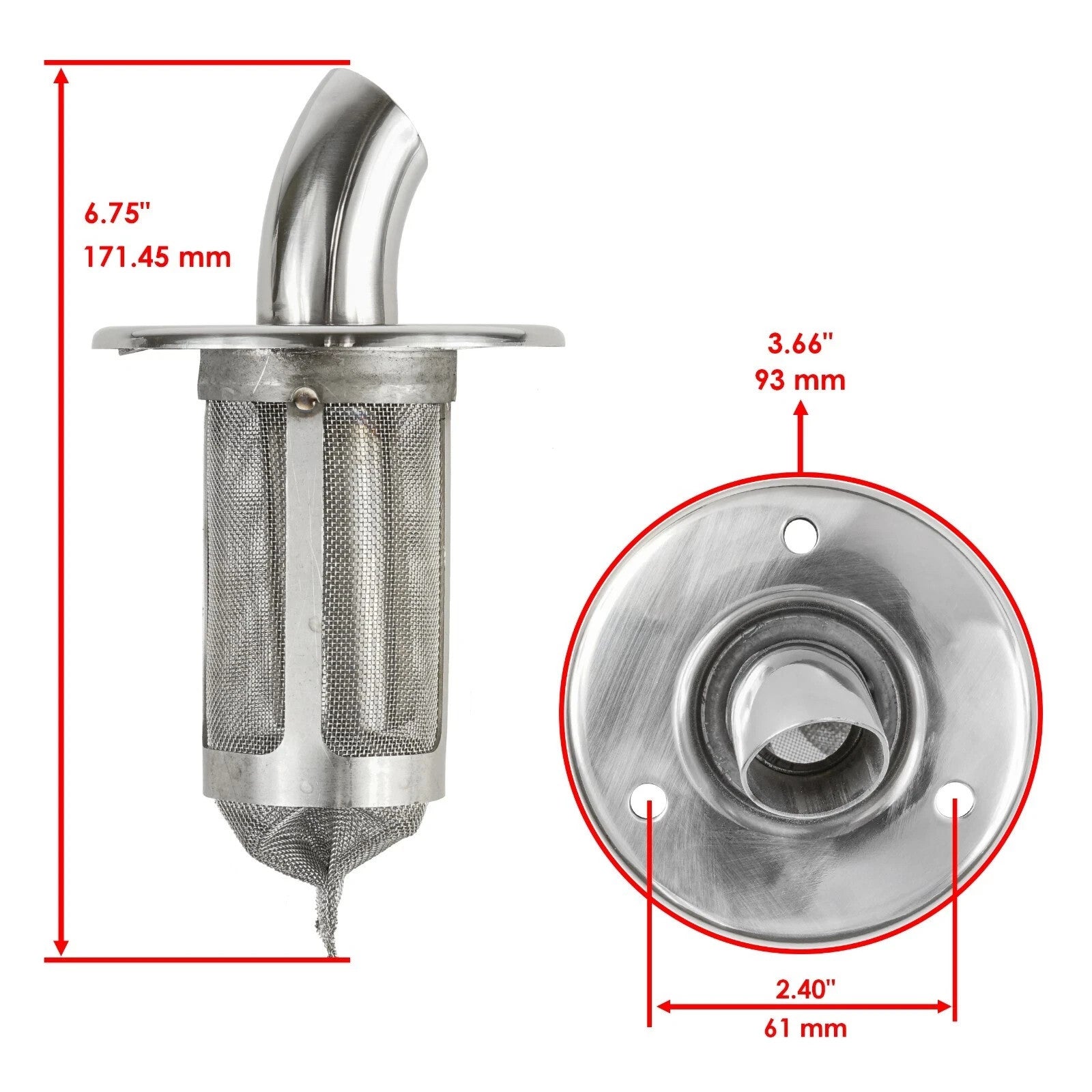 Exhaust Muffler Spark Arrester Outlet for Yamaha Grizzly 660 YFM660F 4X4 2002-08
