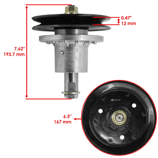 Deck Spindle w/Pulley for Exmark LZ25KC724 LZ26KC604 LZ26KC724 60" 72" 3x