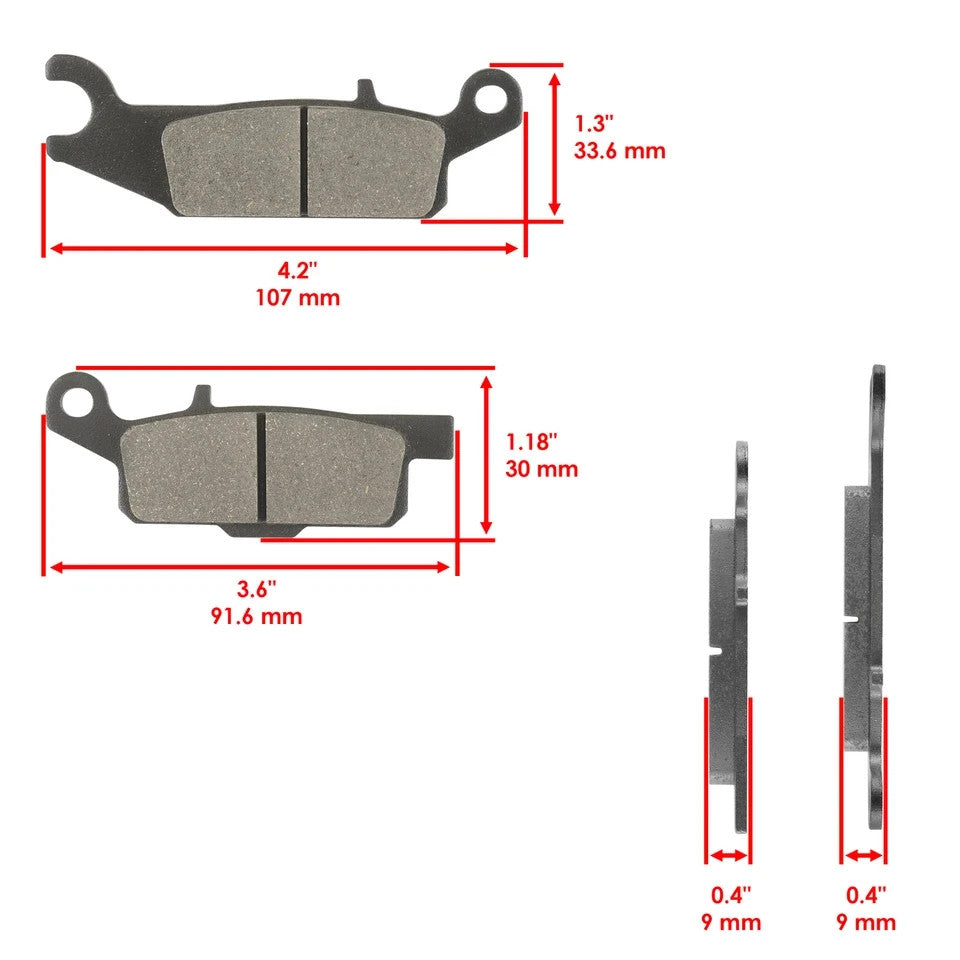 Front or Rear Brake Pads for Yamaha Grizzly 700 YFM700 YFM7F 2007-2020