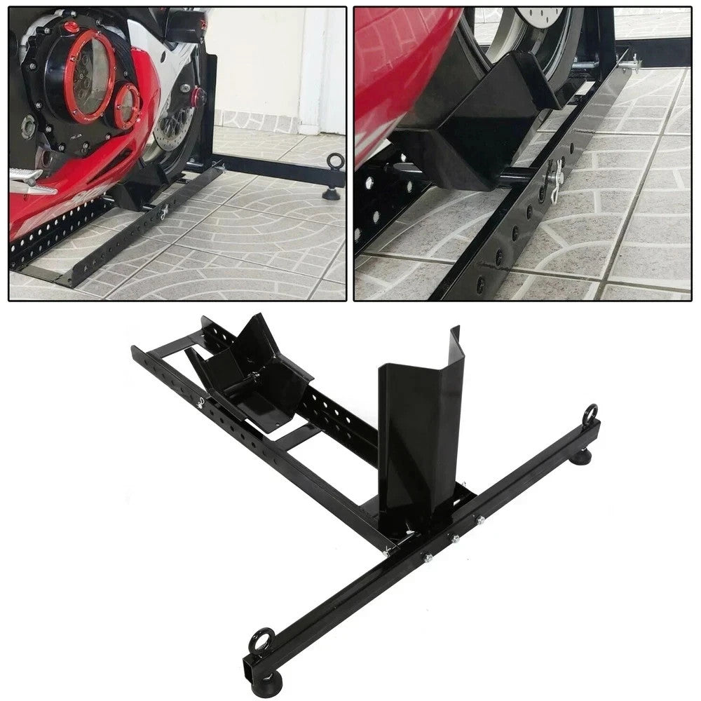 Adjustable Motorcycle Wheel Chock Stand Upright Support Tire Chock 15"-22" Wheel