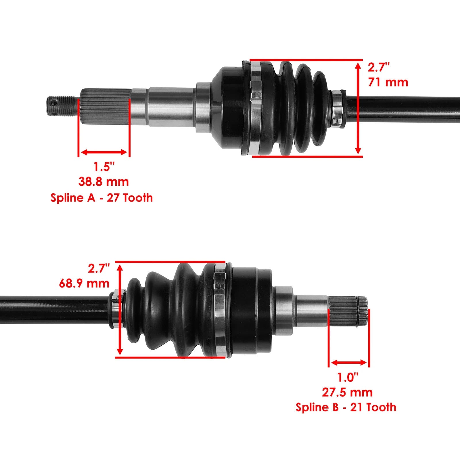 Front Left Complete CV Joint Axle for Yamaha Big Bear 350 YFM350FW 4WD 1989-97
