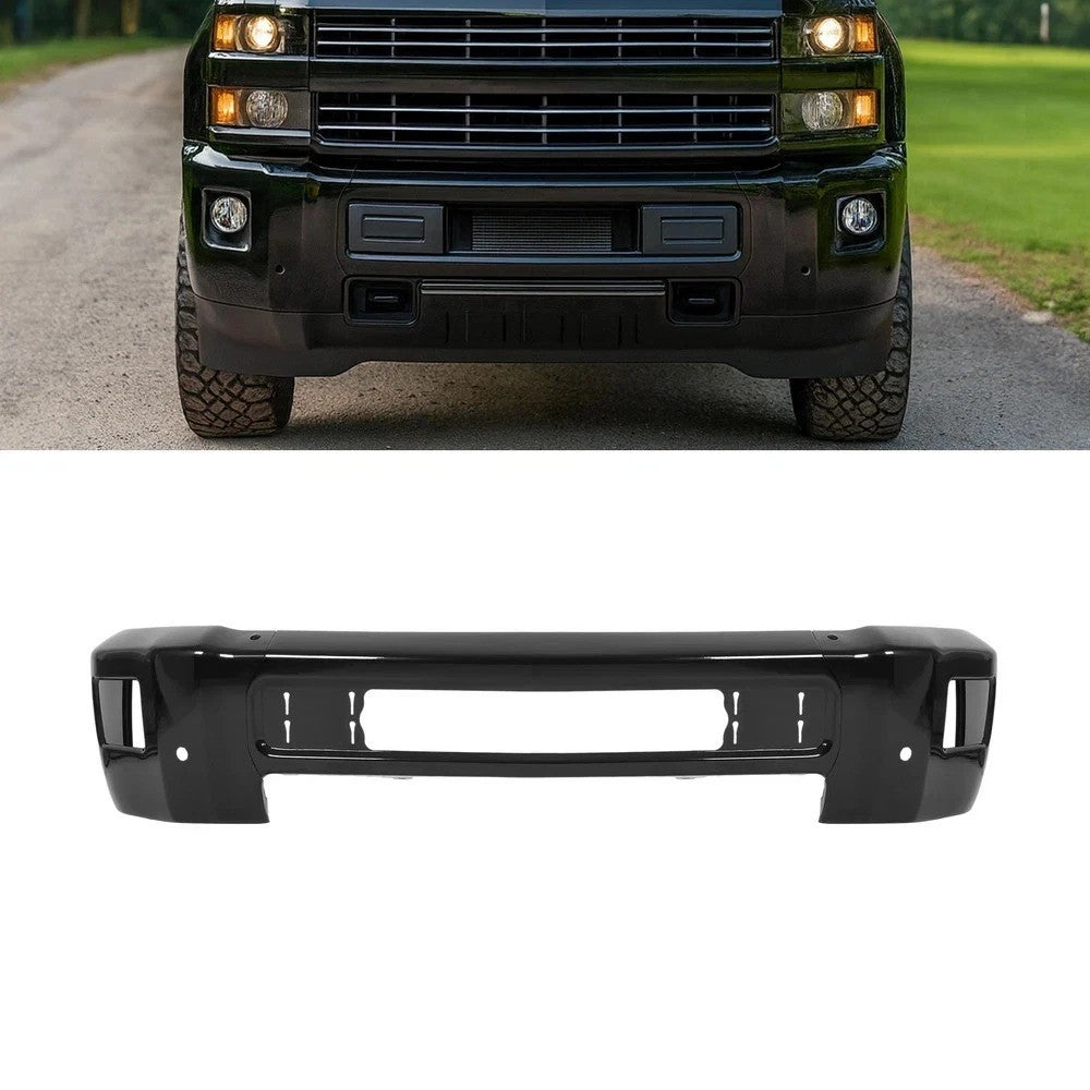 For Chevrolet Silverado 2500 HD 3500HD 2015-2019 Black Front Bumper Face Bar New