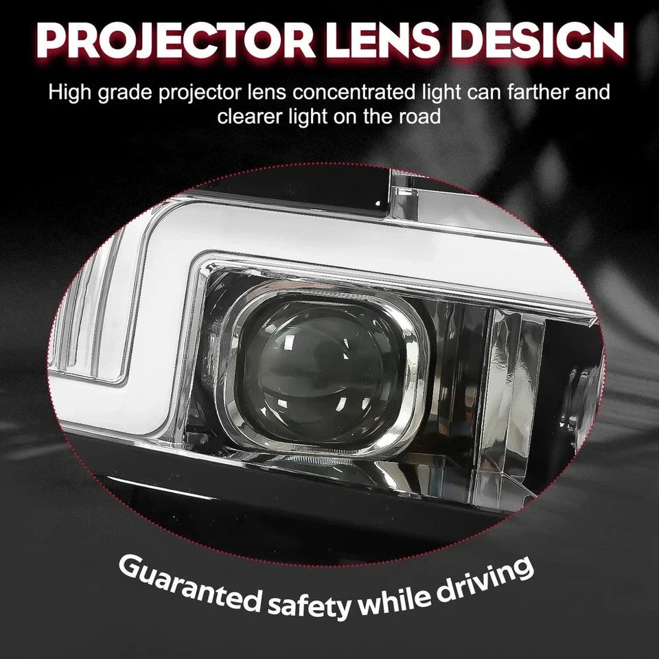 HECASA For 15-19 2016 Chevy Silverado 2500HD 3500HD LED Projector Headlights