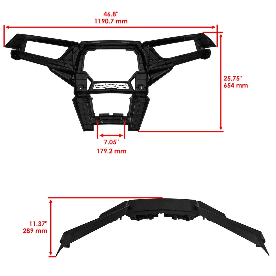 Front Bumper Fascia For Polaris RZR XP XP4 1000 14-2018 /RZR S S4 1000 2016-2021