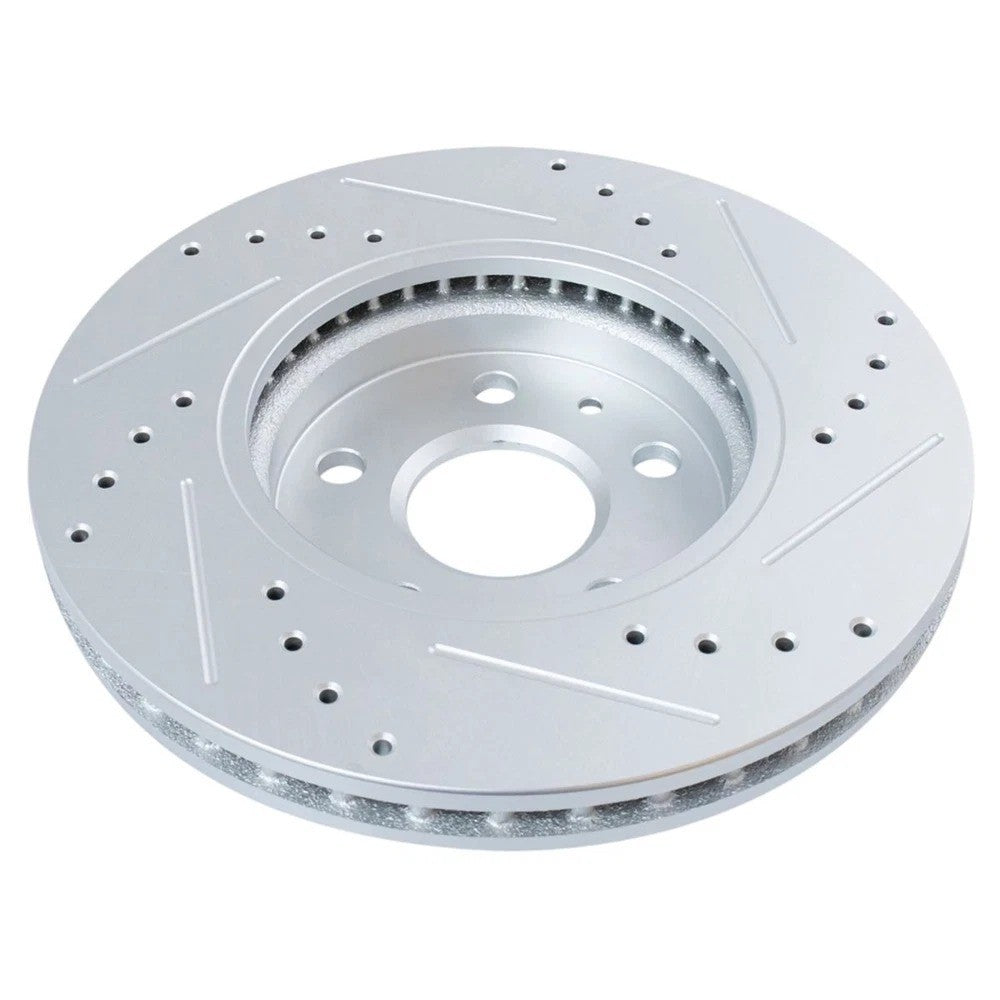 Front Ceramic Brake Pad Performance Coated Rotor Kit w/Chemicals