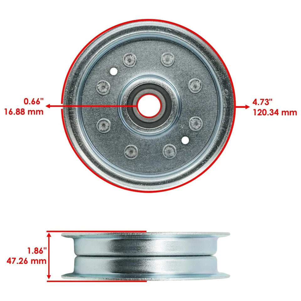 Caltric AM128118 Mower Deck Idler Pulley for John Deere 38" 42" 44" 48" 54" 60"