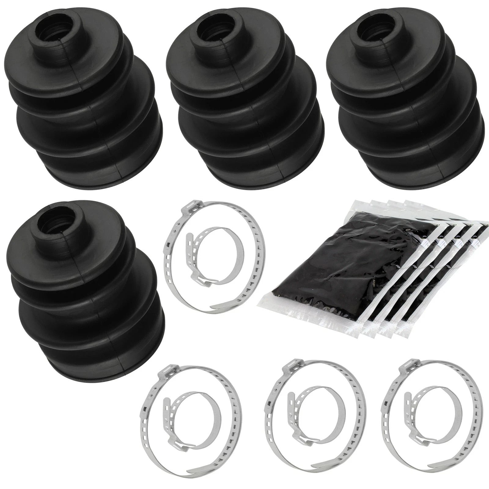 2 Rear Axle Inner Outer CV Boot Kit for Arctic Cat 250 2X4 4X4 2002 2003 04 2005