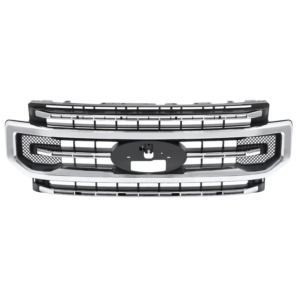 For 2020-2022 Ford F250 F350 Super Duty Platinum Grille Assembly Silver & Black
