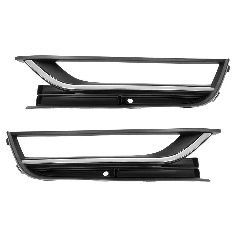 NEW Chrome Pair Fog Light Assembly Clear Lens For Volkswagen Passat 2012-2015