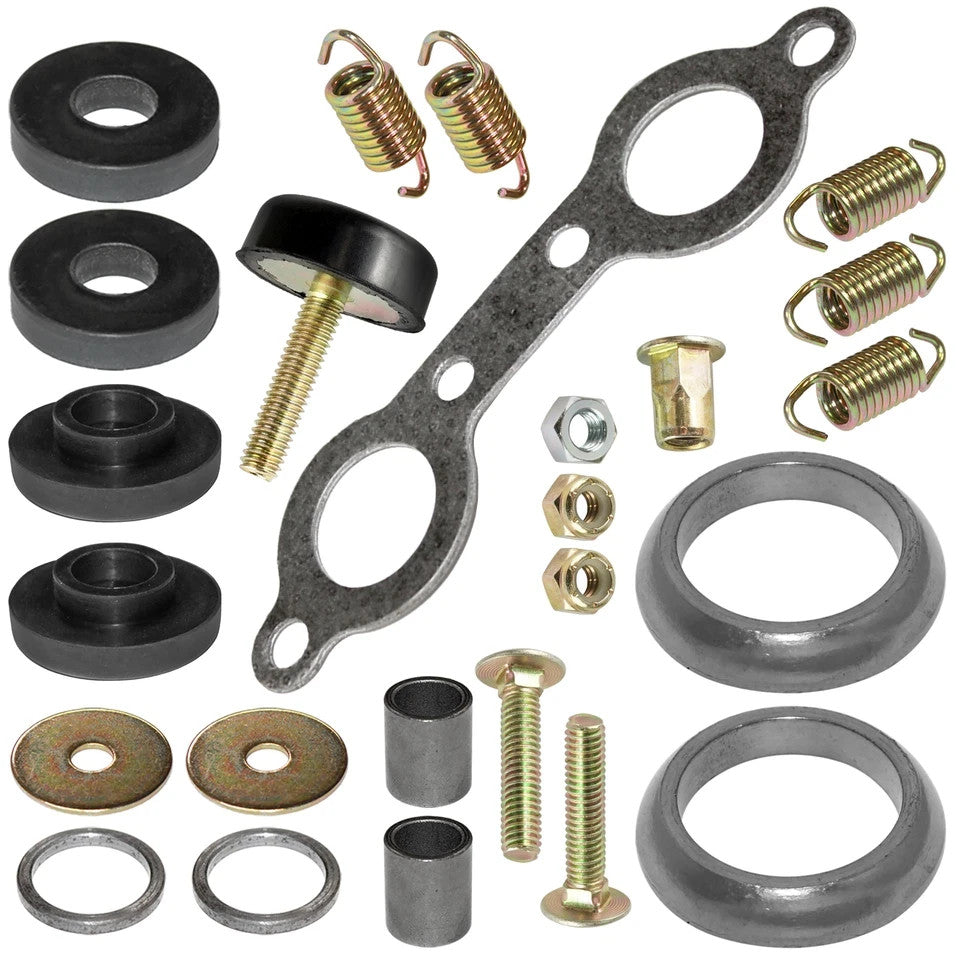 Exhaust Muffler Silencer Kit for Polaris Sportsman 600 Twin 2003 2004 2005 ATV