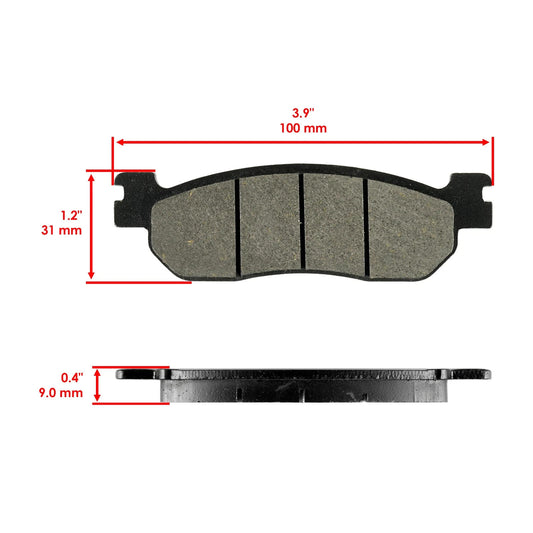 Caltric Front Rear Brake Pads for Yamaha XT250 2008 2009 2010 2011 2012-2020