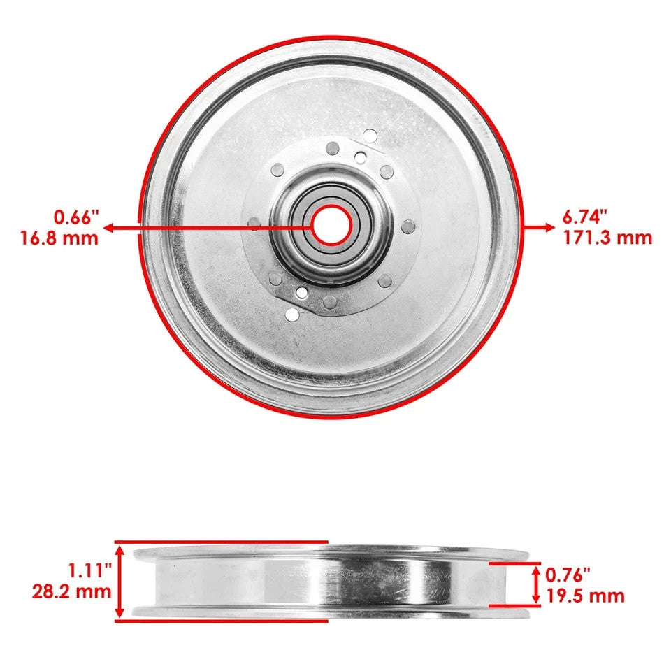 Caltric 132-9424 126-7685 116-4667 126-4667 1-633109 Pulley for Exmark Toro 2x