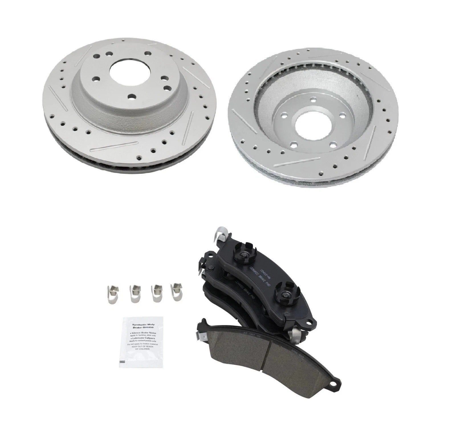 Font & Posi Ceramic Brake Pad & Performance Drilled Slotted Zinc Rotor
