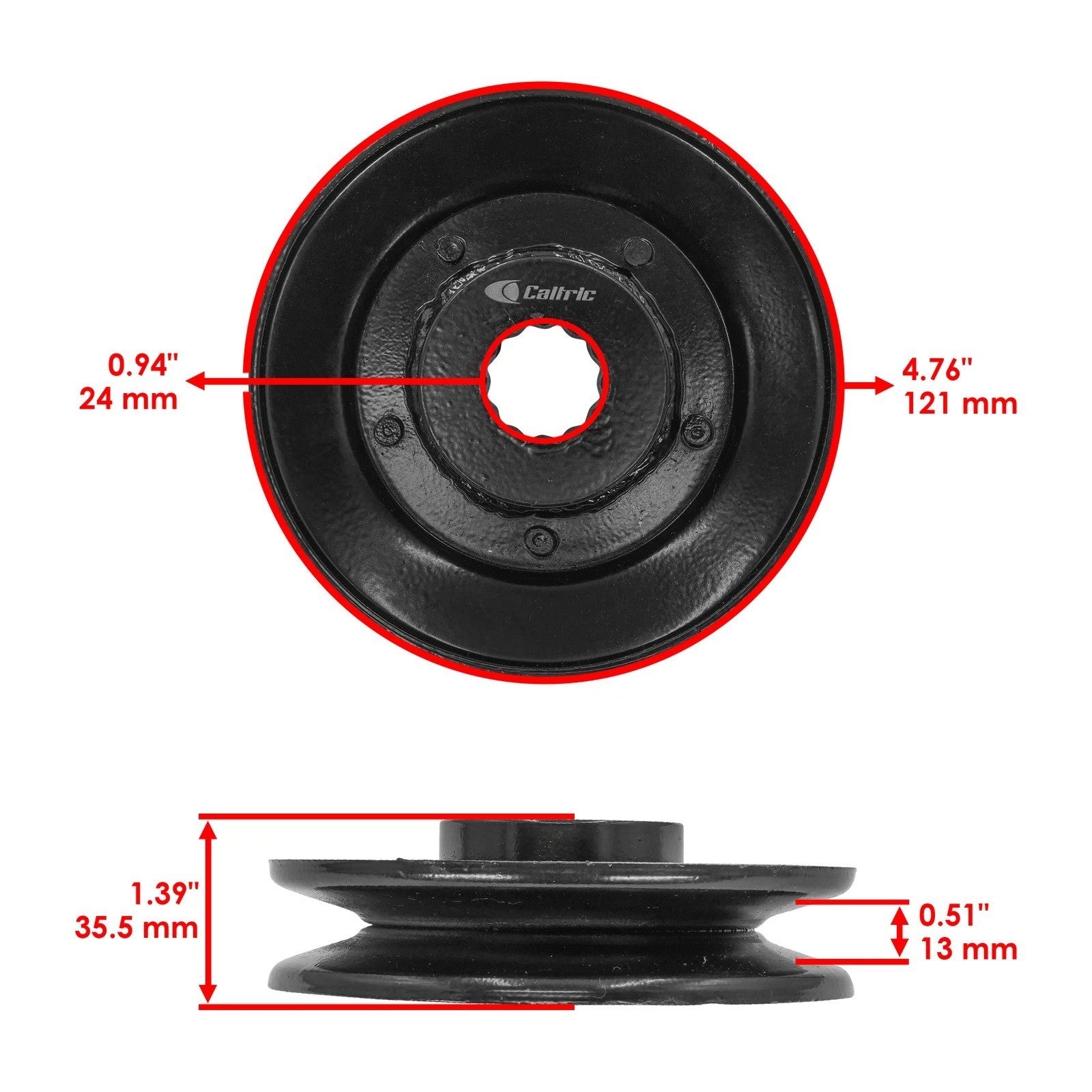 539112141 48" Deck Spindle & Pulley For Husqvarna iZ 21 / iZ 4819 / iZ 4821