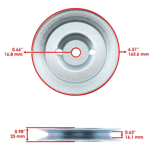 Caltric M152545 Spindle Pulley for John Deere X300 X304 X324 42"