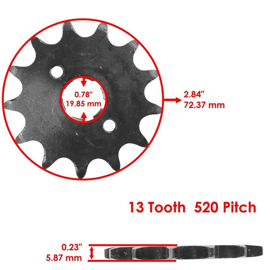 Drive Chain W/Front Rear Sprockets Kit for Honda XR200R 1986-2002