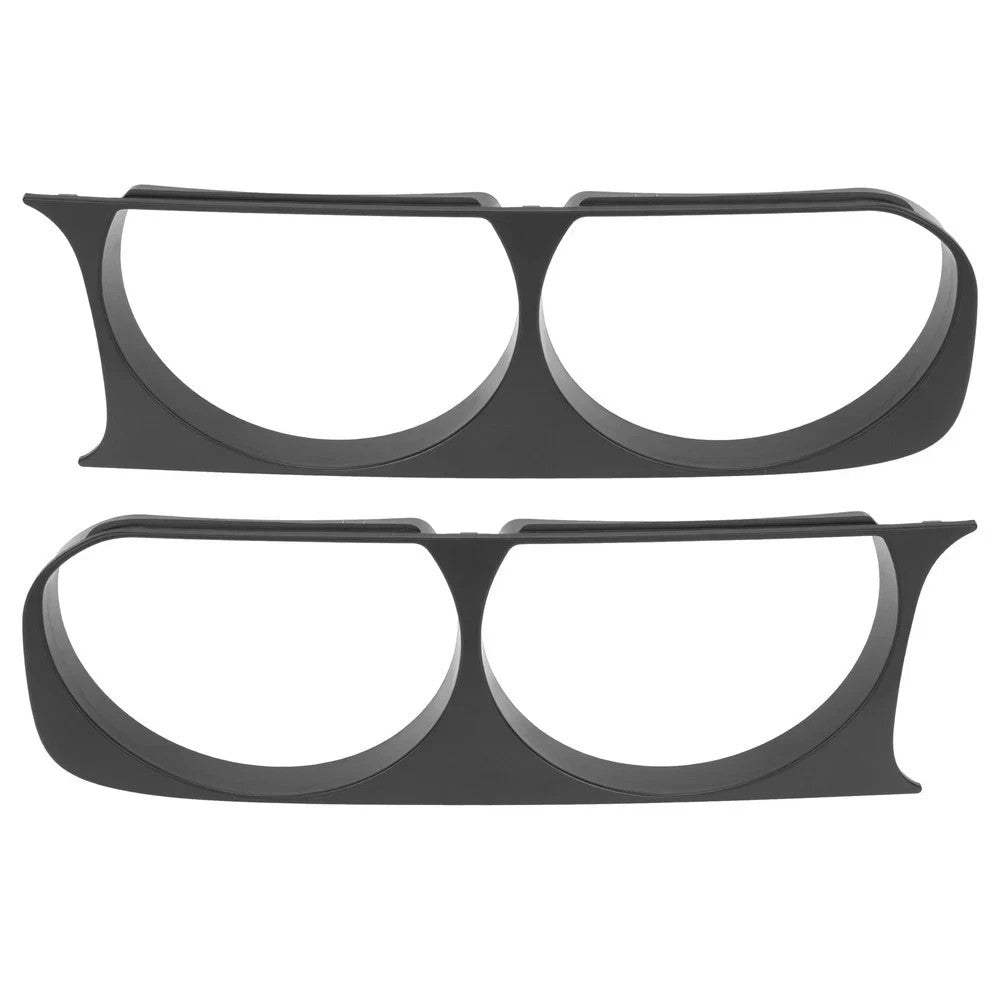 HECASA Headlight Bezel Trim Cover Left+Right Side For Dodge Challenger 2008-2014