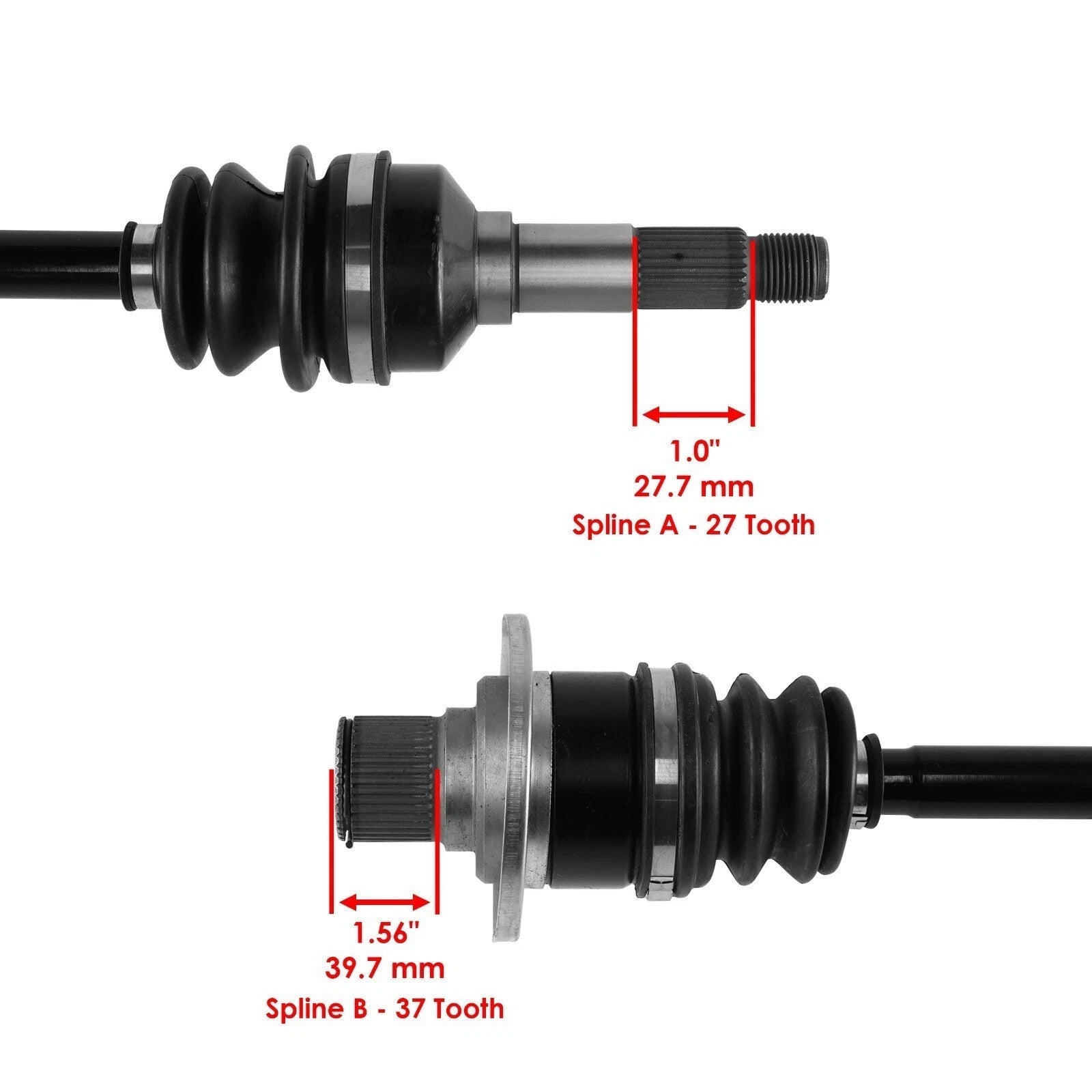 Rear Left & Right CV Joint Axles For Yamaha Rhino 450 YXR450F 4X4 2006-2009